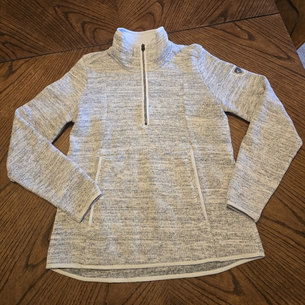 Kuhl Women's Light Gray Quarter-Zip Sweatshirt